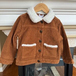 Mudpie Corduroy Shearling Rustic Western Outdoor Jacket Size 2T/3T
